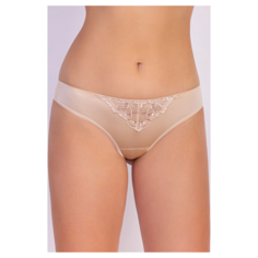 MILAVITSA Трусы тонг средней посадки с кружевом Classic Elegant, размер 106, нюд