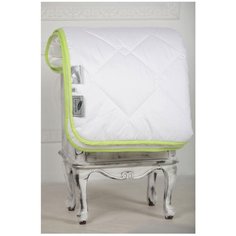 Одеяло Flaum Home Organic, легкое, 200 х 220 см (белый/салатовый)