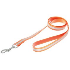 Поводок для собак ZooOne с карабином биотановый светоотражающий оранжевый 1.2 м 20 мм