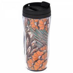 Термокружка Принтэссенция Пастораль, 0.35 л оранжевый