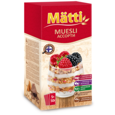 Мюсли Matti ассорти, коробка, 5 шт./уп., 250 г