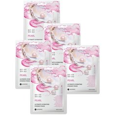 Jkosmec Pearl Ultimate Hydrating Essence Mask Ежедневная увлажняющая маска с экстрактом жемчуга, 25 мл, 5 шт.