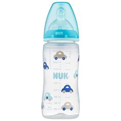 NUK First Choice Plus Бутылочка из полипропилена с соской из силикона разм. M, 300 мл, с рождения, бирюзовый