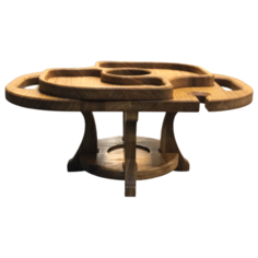 Поднос-столик Nord Bros на два бокала, дуб натуральный