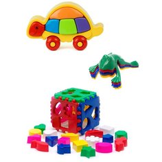 Сортер Karolina toys Логическая черепашка + Кубик логический большой + Команда КВА №1