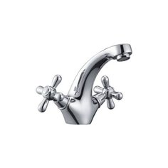 Смеситель для раковины (умывальника) Frap H25 F1025 двухрычажный сере6ристый