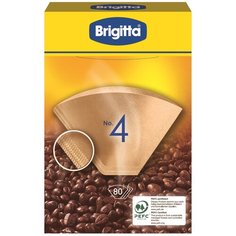 Одноразовые фильтры для капельной кофеварки Melitta Brigitta Размер 4, коричневый