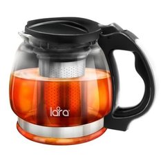 LARA Заварочный чайник LR06-15, 0.85 л, прозрачный/черный