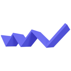 Настенная полка Зигзаг Синяя ДСП Магазин