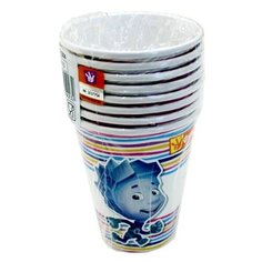 Amscan Стакан Фиксики, 266 мл, 8 шт., белый с полосками