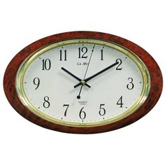 Часы настенные кварцевые La mer GD121 мрамор коричневый