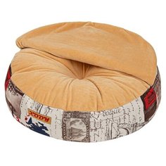 Лежак для собак и кошек XODY Комфорт 1 Лондон 50х50х12 см бежевый