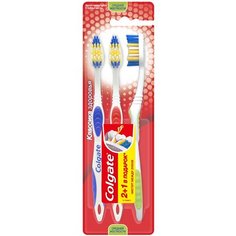Зубная щетка Colgate Классика Здоровья многофункциональная, средней жесткости, в ассортименте, 3 шт.