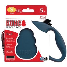 Поводок-рулетка для собак KONG Trail S синий 5 м 12 мм