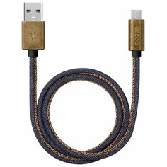 Кабель Deppa Jeans USB - microUSB (72276) 1.2 м, синий