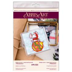 ABRIS ART Набор-магнит для вышивания бисером Мышонок 5.6 х 5.6 см (APB-023)