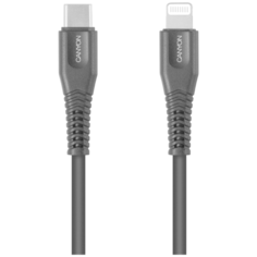 Кабель Canyon USB Type-C - Lightning MFI (CNS-MFIC4) 1.2 м, черный