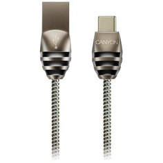 Кабель Canyon USB - USB Type-C (CNS-USBC5DG) 1 м, черно-серый