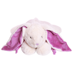 Мягкая игрушка Lapkin Кролик белый/фиолетовый 45 см
