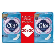 Ola! прокладки Classic Normal Мягкая поверхность Без крылышек, 4 капли, 20 шт., 2 уп.