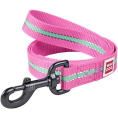 Поводок для собак WAU DOG Nylon розовый 1.22 м 15 мм