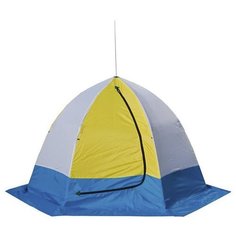 Палатка СТЭК Elite 4 (трехслойная дышащая) желтый/белый/синий