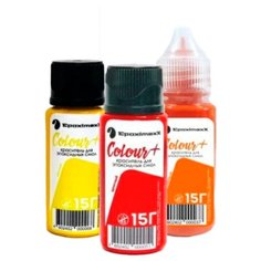 Колеровочная паста EpoximaxX Набор красителей для эпоксидной смолы 3 шт красный, желтый, оранжевый