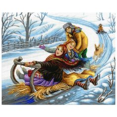 Золотые Ручки Набор для вышивания бисером Веселая масленица 53 x 65 см (ЛМ-016)