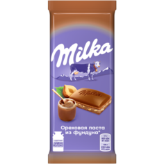Шоколад Milka молочный с начинкой Ореховая паста из фундука, 85 г Mondelez International