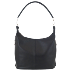 Сумка хобо Solo, натуральная кожа, черный