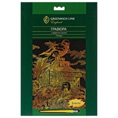 Гравюра Greenwich Line Птицы EA_22543 золотистая основа