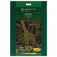 Гравюра Greenwich Line Жираф EA_22541 золотистая основа