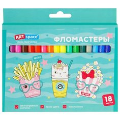 ArtSpace Набор фломастеров Кот-сластена (WP18_27008), 18шт.