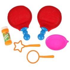 Набор для пускания мыльных пузырей Играем вместе Прыгунцы, 50 мл синий/розовый/оранжевый