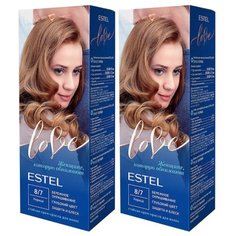 ESTEL Love Стойкая крем-краска для волос, 2 шт., 8/7 корица