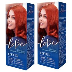 ESTEL Love Стойкая крем-краска для волос, 2 шт., 8/54 Красная медь