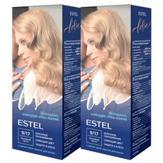 ESTEL Love Стойкая крем-краска для волос, 2 шт., 9/17 ореховый латте
