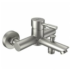 Смеситель для ванны с подключением душа DORFF Logic D3010000SS однорычажный нержавеющая сталь