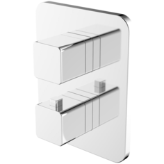 Смеситель для ванны с подключением душа Omnires Parma PM7436 CR однорычажный с термостатом встраиваемый хром