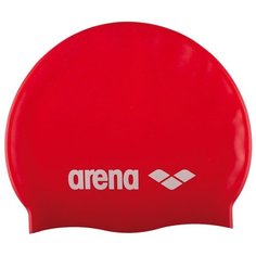 Шапочка для плавания arena Classic Silicone Cap 91662, red/white