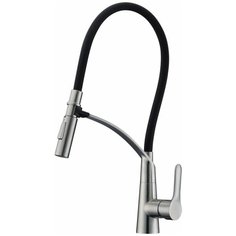 Смеситель для кухни (мойки) BelBagno BB-LAM36-IN однорычажный нержавеющая сталь/черный