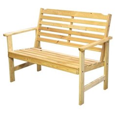 Скамейка InterLink Стэнхамн 2-местная неокрашенная, натуральное дерево