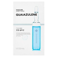Missha Mascure Calming Solution Sheet Mask Guaiazulene увлажняющая маска с гвайазуленом, 28 мл