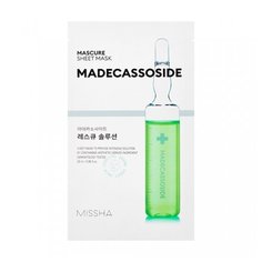 Missha Mascure Rescue Solution Sheet Mask Madecassoside маска против воспалений, 28 мл