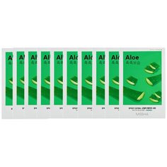 Missha Airy Fit Sheet Mask Aloe Увлажняющая тканевая маска с экстрактом алоэ, 19 г, 10 шт.