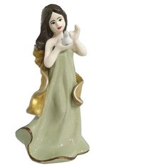 Статуэтка Vernissage of History Девочка с голубем, 11 см зеленый/золотистый/коричневый