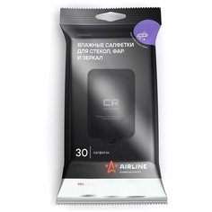 Салфетки влажные для стекол, фар и зеркал PRO (30 шт.) Airline