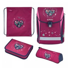 Herlitz Ранец Midi Plus Heart, розовый