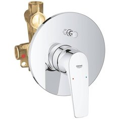 Смеситель для ванны с подключением душа Grohe Start Flow 29117000 двухрычажный встраиваемый хром
