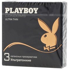 Презервативы Playboy Ультратонкие, 3 шт.